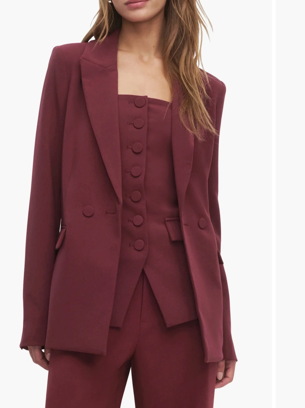 Favorite Daughter Medium NEW Suits You Blazer Vino Burgundy Maroon Office Work